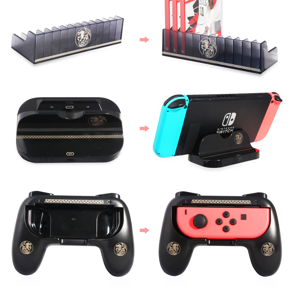 Charging Stand and Game Card Box Storage Stand For Nintendo Switch